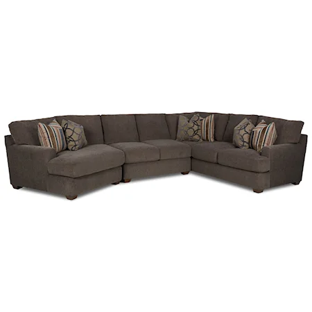 3 Pc Sectional Sofa w/ LAF Cuddler